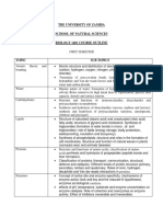 Biology 1401 Course Outline