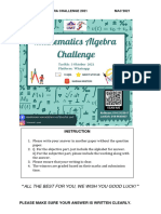 Mathematic Algebra Challenge