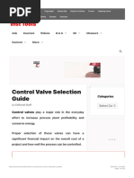 Control Valve Selection Guide - Valve Selection - Valve Handbook