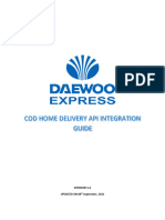 Daewoo Express COD Home Delivery - API Integration Guide - Version 1.3-1