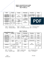 Latest Time Table 23 September