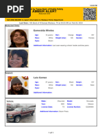 Local AMBER Alert Activation - Weslaco PD - Mireles - English Flyer