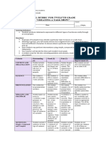 Rubric - Talk Show - 12th Grade