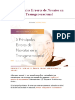 5 Errores de Novatos en El Transgeneracional