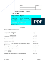 KS4 / Edexcel GCSE 360 Additional Science / Topics P2.9 and P2.10 MC Test and Answers - 11 - 12