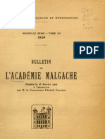 Bulletin de L'académie Malgache VII - 1924