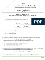 FT1A - Aspetos Quantitativos Das Reações Químicas