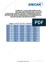 Prova de Técnico Administrativo UERN 2016 - Gabarito