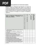 Cuestionario de Satisfacción Con El Servicio de Consejería