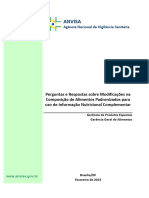 Modificações Na Composição de Alimentos Padronizados para Alegações Nutricionais