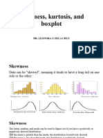 Adv Stat Knewness Kurtosis and Box Plot