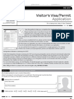 Visitor's Visa/Permit: Application