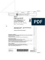 Edexcel GCE Core Mathematics C1 (6663) As June 2008 Question Paper