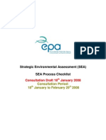 Strategic Environmental Assessment (SEA) SEA Process Checklist