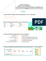 Teste Diagnóstico Inglês 5.º