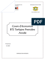 Cours D'économie BTS Tertiaire Première Année