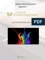 Critères Dinvestissement Gagnants Leonis Investissement