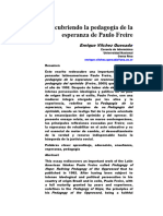 Redescubriendo La Pedagogía de La Esperanza de Paulo Freire