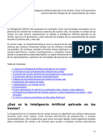 Inteligencia Artificial Aplicada en Las Ventas - Cómo La IA Generativa Transformará Los Trabajos de Los Representantes de Ventas