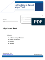 Brisbane EBLT High Level Test