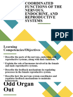 Coordinated Functions of The Nervous, Endocrine