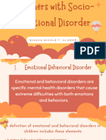 Ece 107 Learners With Socio Emotional Disorders and Learners With Chronic Illnesses Clamor Bianca Nicole