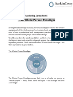 Leadership Series 6 The Whole Person Paradigm Franklyn Covey