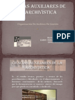 Ciencias Auxiliares de La Archivística