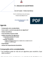 As.1 - Crescimento de Funções - Ordens Assintóticas