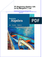 Ebook Ebook PDF Beginning Algebra 12Th Edition by Margaret L Lial All Chapter PDF Docx Kindle