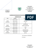 Planning Classe de Tle A4-1