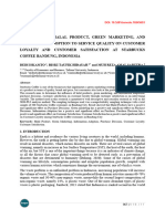 Influence of Halal Product, Green Marketing, and Information Adoption To Service Quality On Customer Loyalty and Customer Satisfaction at Starbucks Coffee Bandung, Indonesia