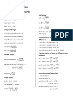 Formulas of Trigonometry