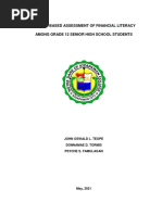 Group 4 St. Teresa Gender Based Assessment of Financial Literacy Among Grade 12 Senior High School Students