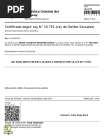 Default Certificado de Antecedentes Judiciales Segun Ley N°19791 5152333