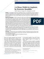 Assessment of Bone Width For Implants in The Posterior Mandible