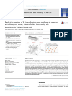 Explicit Formulation of Drying and Autogenous Shrinkage of Concretes With Binary and Ternary Blends of Silica Fume and Fly Ash