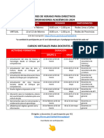 Talleres de Verano Directivos-Cursos Virtuales Docentes 2024