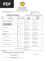 Bill of Quantities (I-2022-037 Lot 2)