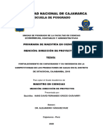 Fortalecimiento de Capacidades y Su Incidencia en La Competitividad de Los Productores de Cacao en Cajabamba