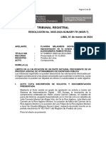 Tribunal Registral: Límites en La Calificación de Un Parte Notarial Te Notarial Proveniente de Un Proceso de Otorgamiento de Escritura Pública