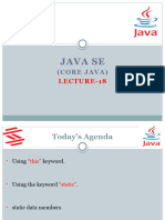 (Lec-18) Java SE (Keyword This and Static)