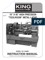 King KC-1640ML Lathe Manual-Eng