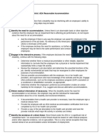 Checklist ADA Reasonable Accommodation