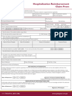 Hospitalization Reimbursment Claim Form