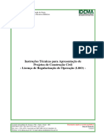 Instruções Técnicas para Apresentação de Projetos para Licenciamento Ambiental de Loteamentos, Unidades Habitacionais e Similares