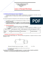 Puissance Et Energie Electrique