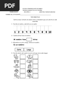 Pruebas Diagnosticas Primer Grado 2024
