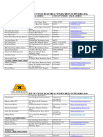 List of Panel Beaters-Windscreen Suppliers-2016