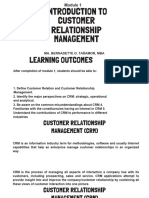 Module 1 - Introduction To Customer Relationship Management